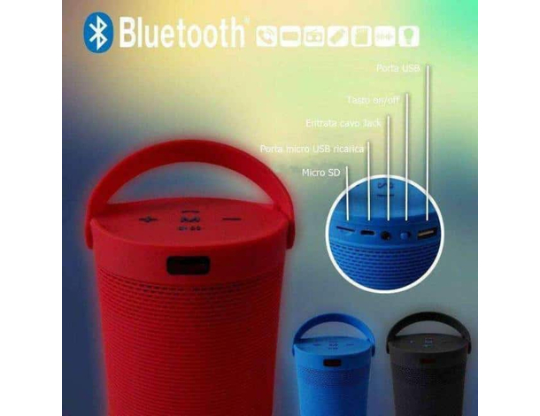 Cassa Speaker Bluetooth MU-106 Altoparlante AUX Radio FM USB Portatile Musica...