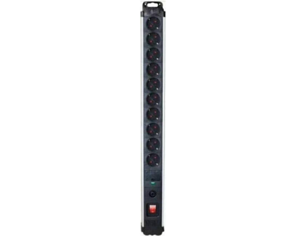 Ciabatta Multipresa 10 Prese Professionale con Profili Alluminio Interruttore