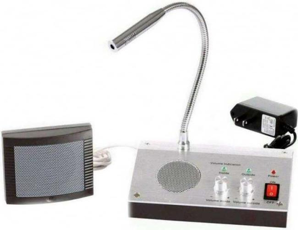 Interfono 2 Vie RL-9908 Microfono Tavolo Professionale Ufficio Segreteria Cassa