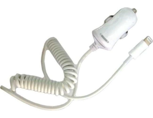 Presa Cavo Spiralato 8 Pin 12 Volt Auto Accendisigari USB iPhone Smartphone