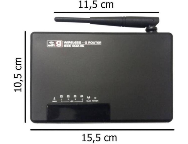 Router Internet Wireless Wi-Fi 4 Ethernet 802.11b/g LAN ADSL WAN UPnP WPA-PSK...