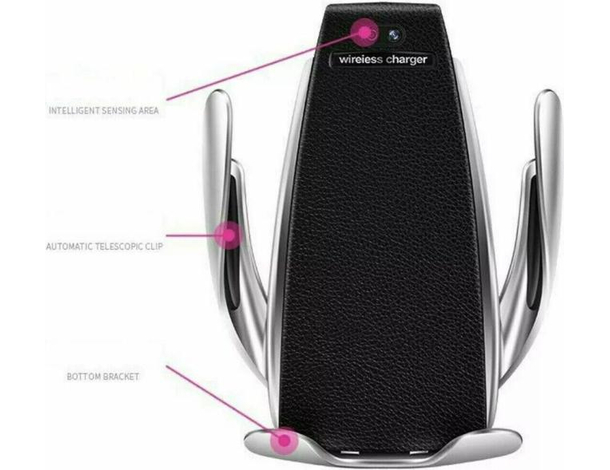 Supporto Smartphone Presa Aria Auto Ricarica Wireless QI Caricatore Cellulare...