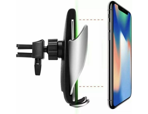 Supporto Smartphone Presa Aria Auto Ricarica Wireless QI Caricatore Cellulare...