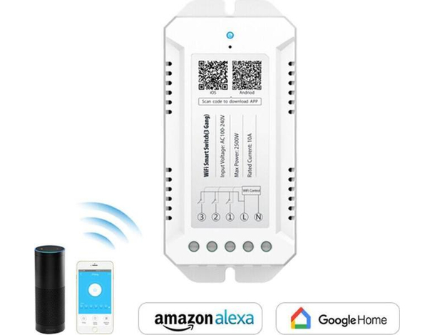 Switch WIFI Smart Controllo Remoto 3 Gang App 4G Elettrodomestici Domotica