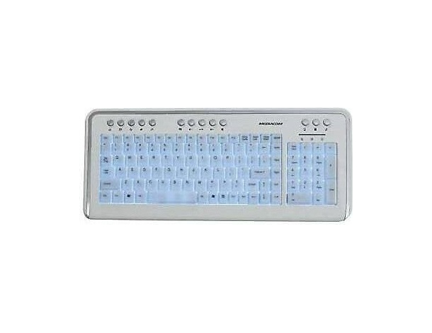 Tastiera Mediacom CX4000 Tasti Illuminati Blu Luce LED PC Monitor USB Hot Key...