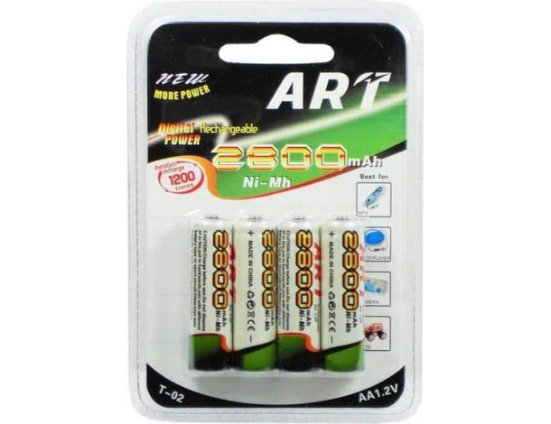 Batterie stilo aa-aaa ricaricabili da 1 a 5 pacchetti 2800-1250mah 1.2v pile...