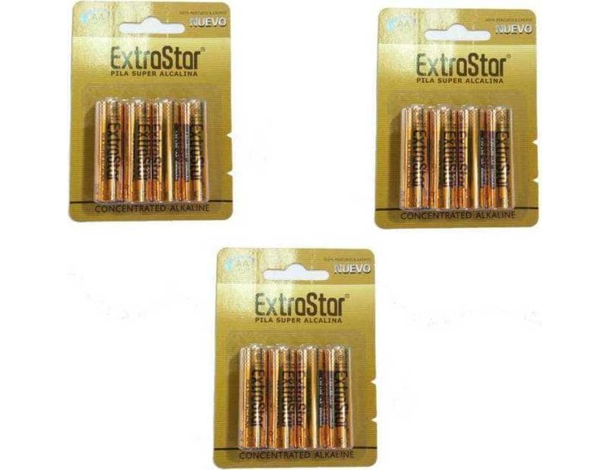 3 Pacchi da 4 Batterie AA Stilo 12 Pile Telecomando Lunga Durata Elettronica
