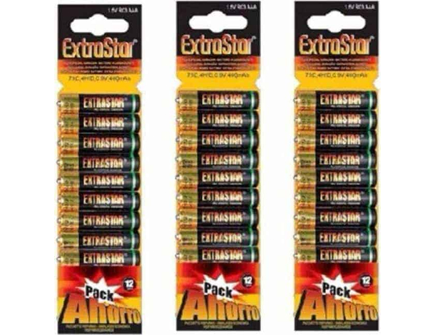 3 Pacchi da 12 Batterie AAA Ministilo 36 Pile Lunga Durata 1.5v Elettronica R03