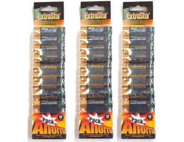 3 Pacchi da 12 Batterie Stilo AA 36 Pile Lunga Durata R6 1.5v Elettronica