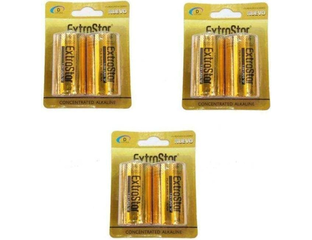 3 Pacchi da 2 Batterie D Torcia 6 Batterie Lunga Durata Elettronica Giochi