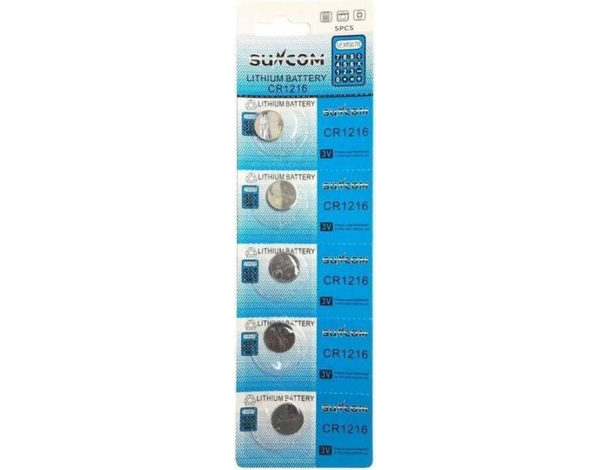 5 Pacchi da 5 Batterie CR1216 Pile a Bottone 25 Pile Piatte 3v Orologio