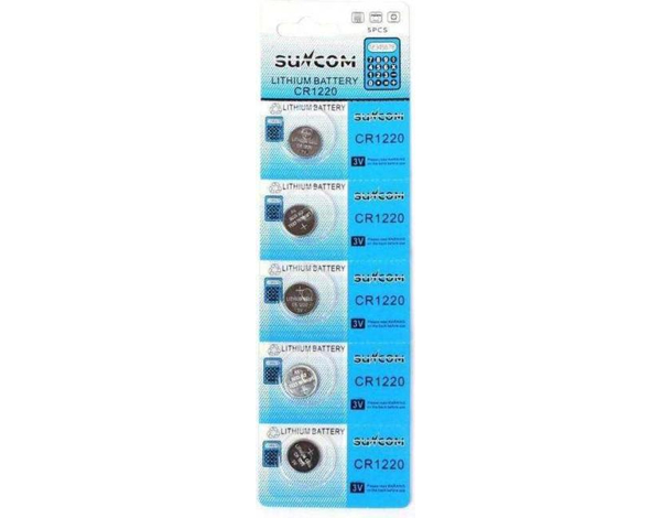5 Pacchi da 5 Batterie CR1220 Pile 25 Batteria Bottone Piatte 3v Orologio