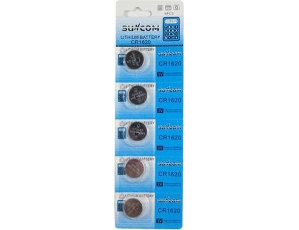 5 Pacchi da 5 Batterie CR1620 Pile 25 Batteria Bottone Piatte 3v Elettronica
