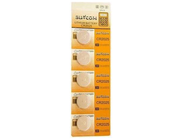 5 Pacchi da 5 Batterie CR2025 Pile Piatte 25 Batterie a Bottone 3v Elettronica
