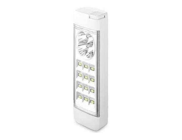 Lampada Ricaricabile Portatile 4+12 Led 7101 Torcia Luce Bianca 1200mah Lavoro