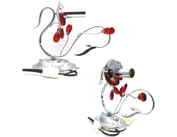 Abat-jour Lume Applique Attacco E14 Eva Cromo Chic Luce Illuminazione Casa