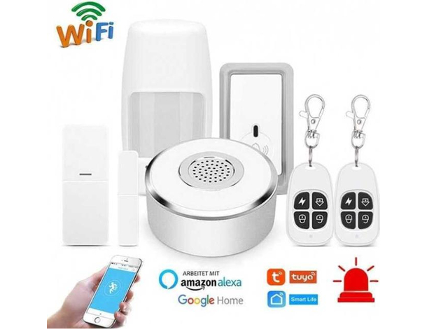Antifurto Allarme Casa GSM Wireless Senza Fili Kit 5 Sensori Sicurezza Ladri