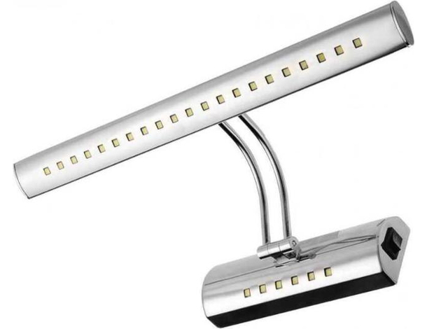 Applique da Parete 27 Led Lampada Cromata Bagno Specchio Muro Luce Calda Casa