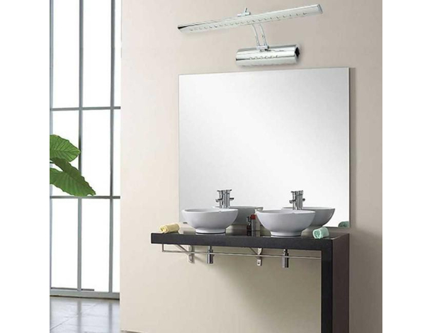 Applique da Parete 27 Led Lampada Cromata Bagno Specchio Muro Luce Calda Casa...