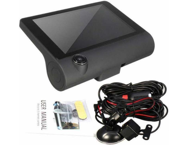 Fotocamera Auto Anteriore Posteriore DVD Video Recorder Specchio Tripla Lente...