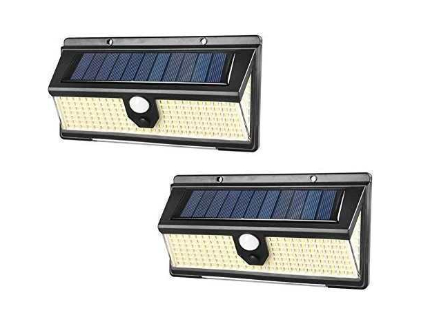 Faretto Solare 190 Led da Esterno SMD con Sensore di Movimento Luce Emergenza