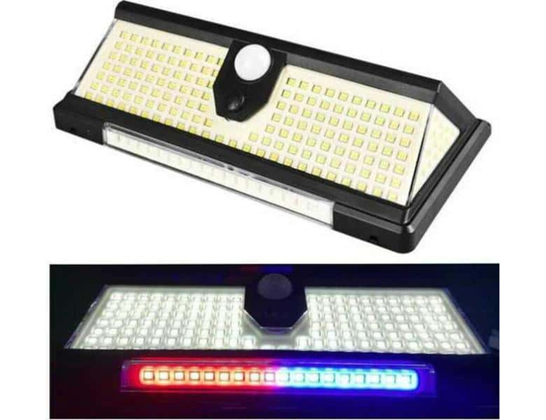 Faretto Solare 190 Led da Esterno SMD con Sensore di Movimento Luce Emergenza...