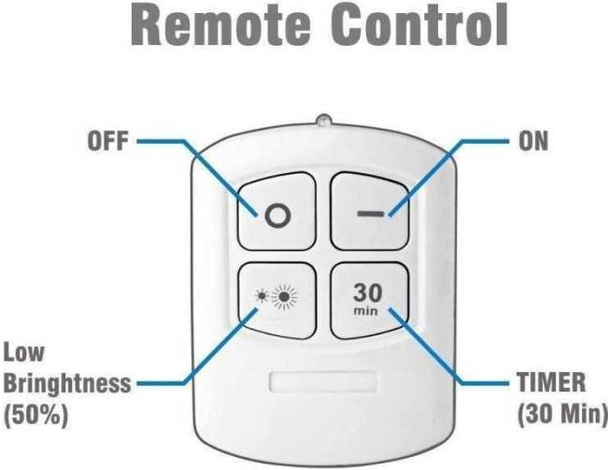 3x Luci Tonde LED Cerchi Luminosi Telecomando a Batteria Luce Regolabile 4