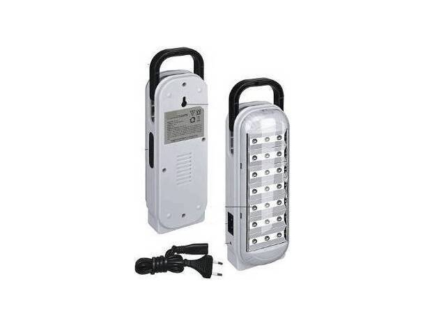 Lampada di Emergenza 21 Led Ricaricabile Tramite Cavo Di Rete 220V Portatile
