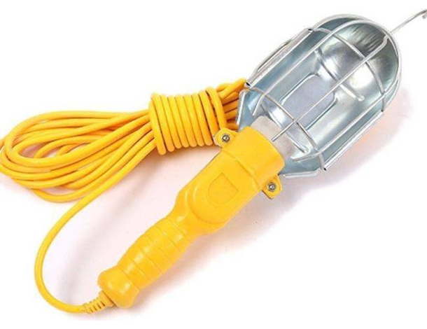 Lampada da lavoro torcia portatile e27 gancio officina riparazioni meccanico
