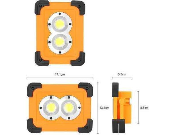 Lampada Emergenza Portatile 32 LED COB Ricaricabile Lavoro Energia Solare...