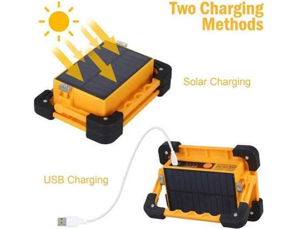 Lampada Emergenza Portatile 32 LED COB Ricaricabile Lavoro Energia Solare...