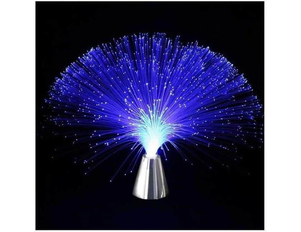 Lampada LED RGB Fibra Ottica Tavolo Arredamento Design Cromoterapia Multicolor