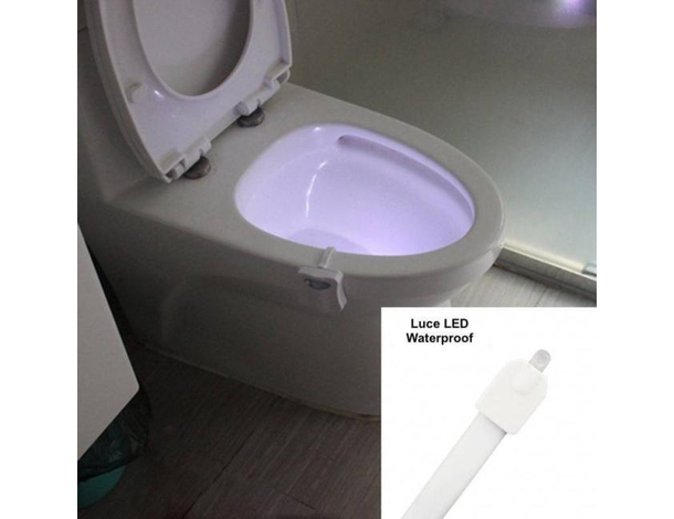 Lampada Notturna per Bagno WC Tazza Led Sensore 8 Colori Diversi per Anziani...