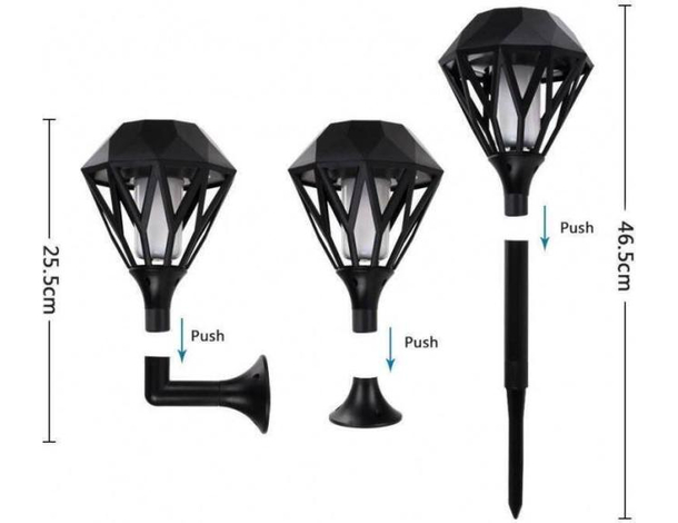 Lampada Solare LED da Esterno Effetto Fiaccola Fiamma Impermeabile Vari... Lampada Solare LED da Esterno Effetto Fiaccola Fiamma Impermeabile Vari...