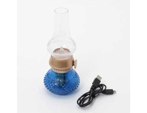 Lampada Tavolo Comodino LED Soffio Candela Finta Paralume Camera da Letto 2