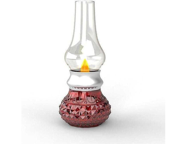 Lampada Tavolo Comodino LED Soffio Candela Finta Paralume Camera da Letto 5