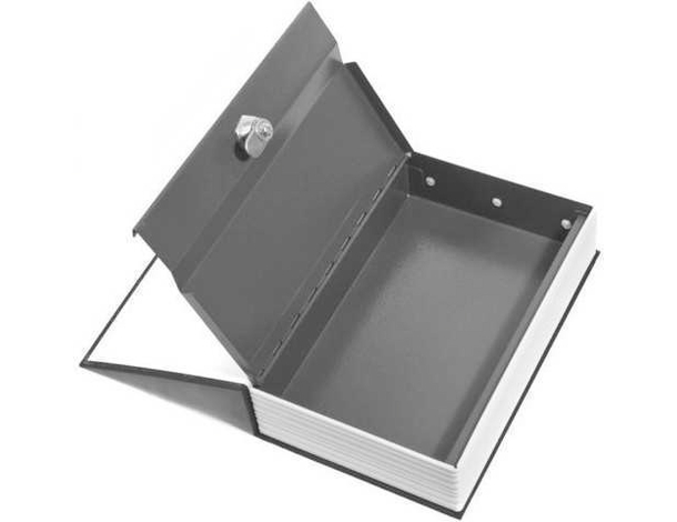 Libro Nero Cassaforte di Sicurezza per Libreria con Chiavi Alluminio Plastica...