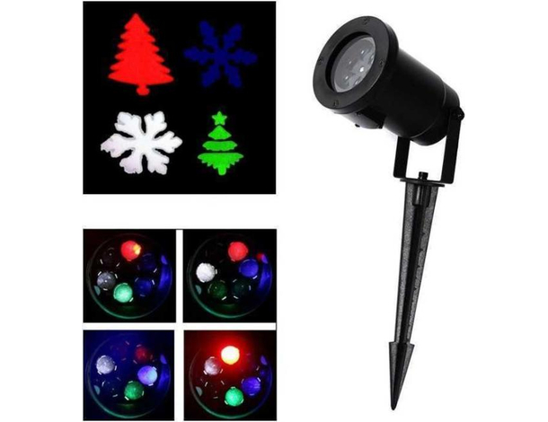 Proiettore per Esterno Alberi Fiocchi Natalizio Luci LED Colorati Festa Natale