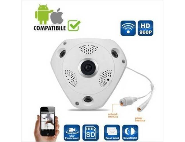 Telecamera di Sorveglianza HD Wireless Visione Notturna Rilevatore di...