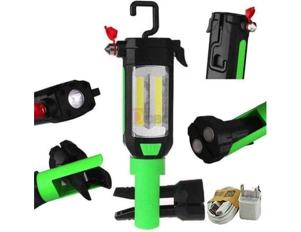 Torcia Multifunzione Led Martello Pinza Ricaricabile Magnetica Officina Garage