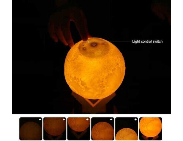 Umidificatore Lampada Luna Luce LED Aromaterapia Diffusore Aromi Purificatore...