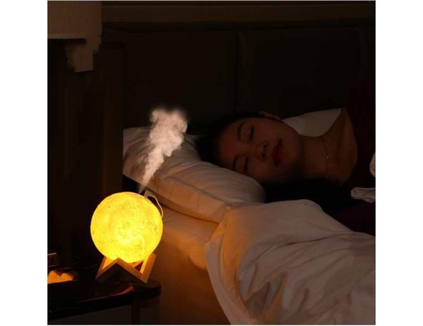 Umidificatore Lampada Luna Luce LED Aromaterapia Diffusore Aromi Purificatore...