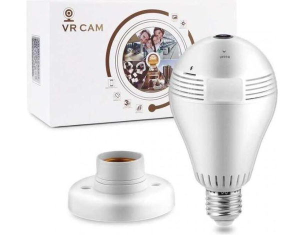 Videocamera di Sorveglianza Lampadina VR Wireless con Telecamera E27 360° gradi