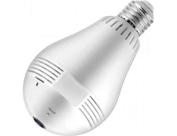Videocamera di Sorveglianza Lampadina VR Wireless con Telecamera E27 360°...