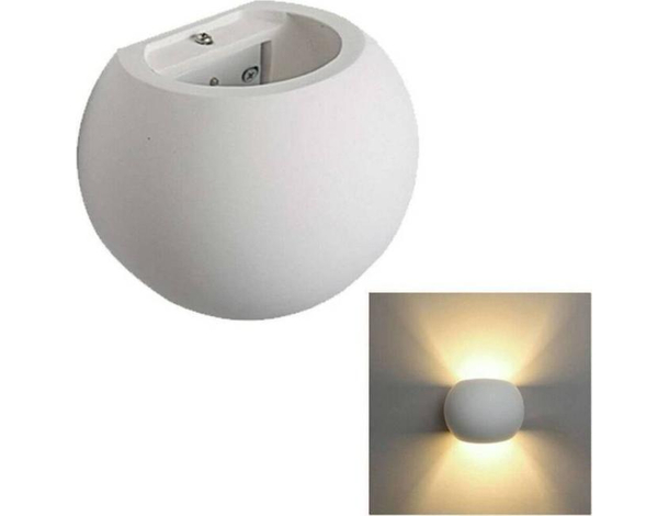 Applique Tonda GS-5017 Gesso Bianco Plafoniera Illuminazione Casa Attacco G9