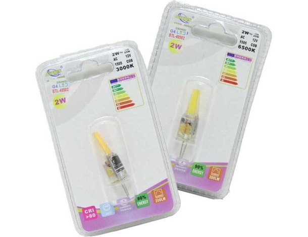 Coppia lampadine led attacco g4 luce calda fredda 2w 3w 5w ricambi lampadina