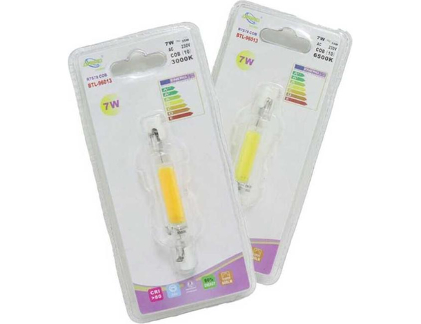 Coppia Lampadine led attacco r7s luce calda fredda 7w 12w ricambi lampadina