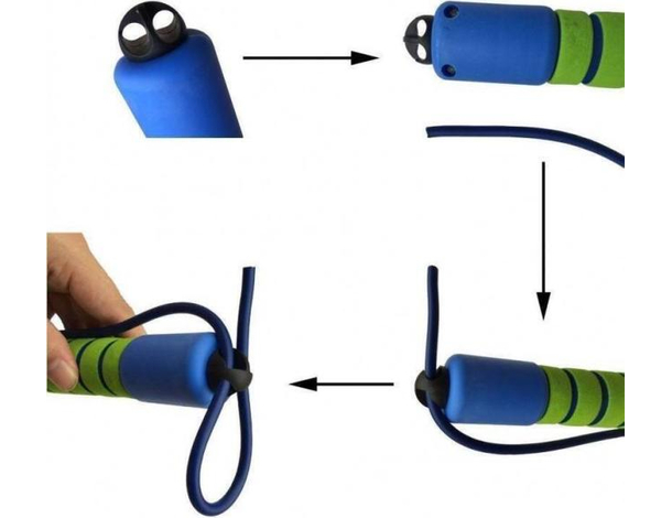 Corda per Saltare Regolabile in Lunghezza Contatore di Salti e Maniglie...