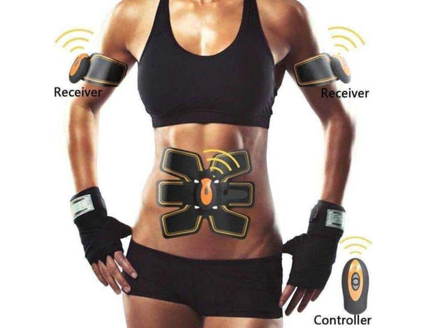 Elettrostimolatore Wireless con Telecomando per Addominali Gambe Glutei...