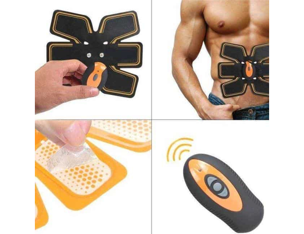 Elettrostimolatore Wireless con Telecomando per Addominali Gambe Glutei...